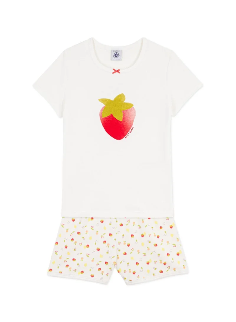 Petit Bateau Children's short cotton pyjamas printed with fruit